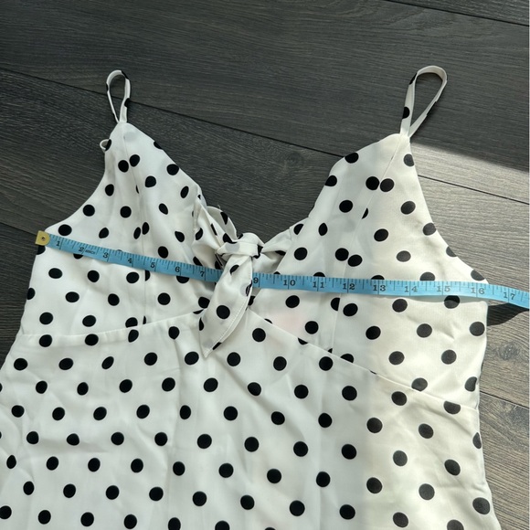 NEW Re:named Polka Dot Tie Front Mini Dress - Picture 7 of 8